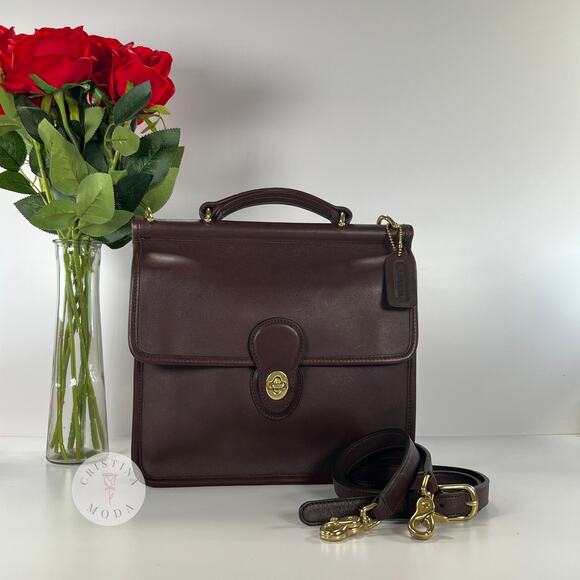 Vintage Coach Willis Bag 9927 Mahogany Brown 2003 Dominican Republic - Picture 1 of 10